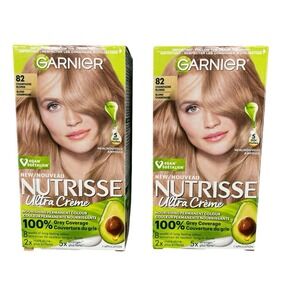 Garnier Nutrisse Ultra Creme Nourishing Hair Color #82 Champagne Blonde 2 Pack